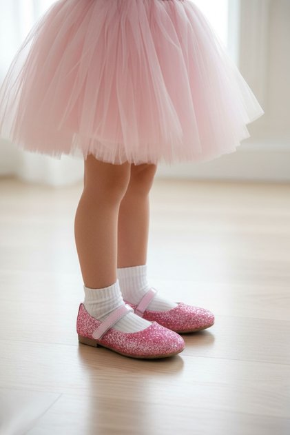 Pink Sequin Shiny Girls' Ballerina Flats Outlet