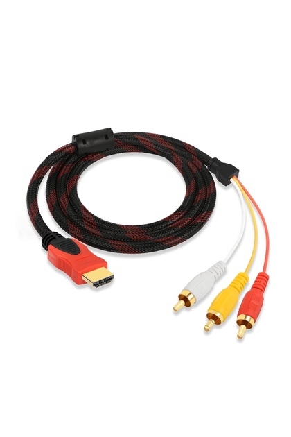 Καλώδιο HDMI σε 3 RCA M1001, 1080p, Καλώδιο βίντεο 140 cm, Χωρίς μετατροπέα