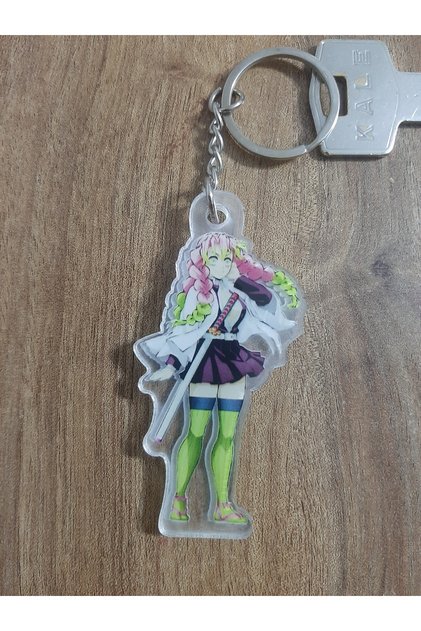 Owl Bag Demon Slayer Mitsuri Kanroji Anime Patterned Acrylic Keychain Bag Ornament