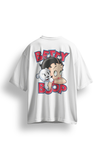 Betty Boop / Oversized Unisex T-Shirt / 95% Premium Quality Cotton / 330Gr Thick Combed Cotton
