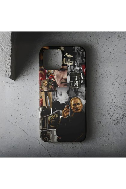 İphone 15 Uyumlu Atatürk Anı Premium İçi Kadife Lansman Telefon Kılıfı