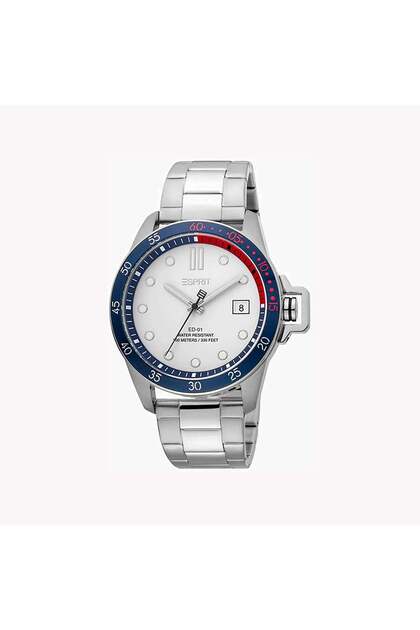 Men's Silver Stainless Steel Watch, Silver Dial | Es1g051m0055
