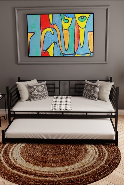 Larissa Daybed Sedir Karyola Siyah