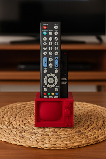 TV Görünümlü Kumanda Organizer Standı Uzaktan Kumanda Düzenleyici Kumandalık