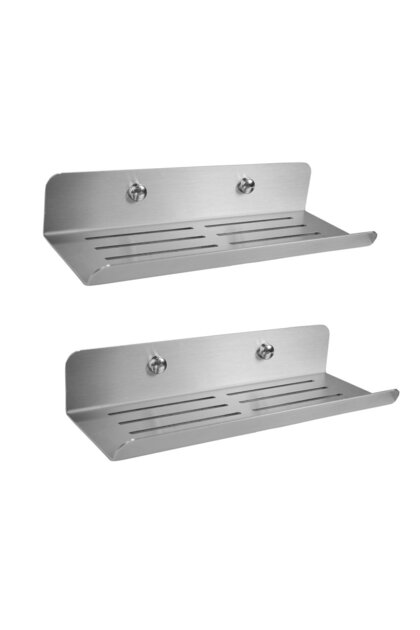 Gkd Stainless Steel 2 Pieces 24 cm Bathroom Shower Shelf Organizer - Screw Mounting -