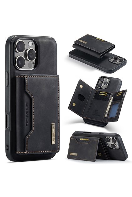 iPhone 16 Pro (6.3 Inch) Compatible 2-in-1 Detachable Wallet Card Holder Lux Leather Case