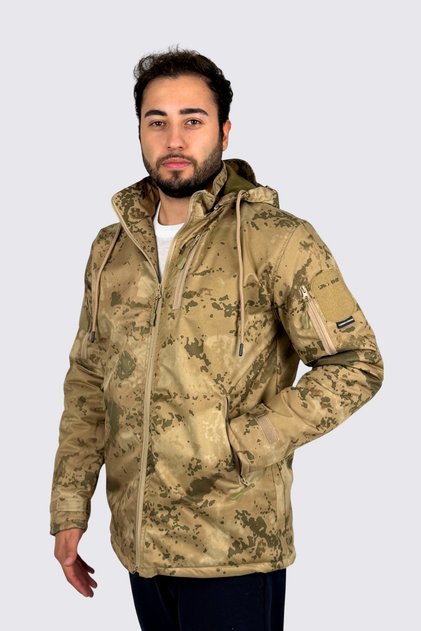 Softshell Su Geçirmez Tactical Mont | Polar İç Katmanlı, Rüzgar Geçirmez, Askeri Outdoor Mont