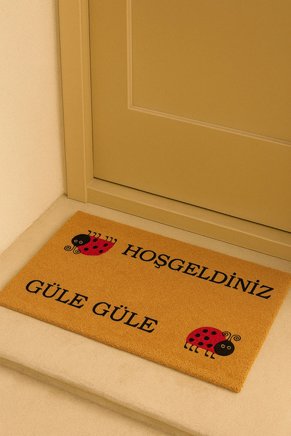 Velür Coco Textured Welcome Doormat for Front Door Outdoor 45X70Cm 27Ycm260121