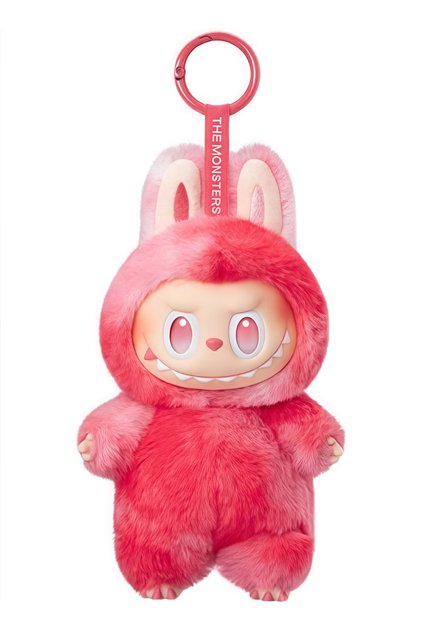 Labubu Doll Keychain for Kids, Colorful Plush Toy Shining Eye, Cute Gift Cartoon Display Figures