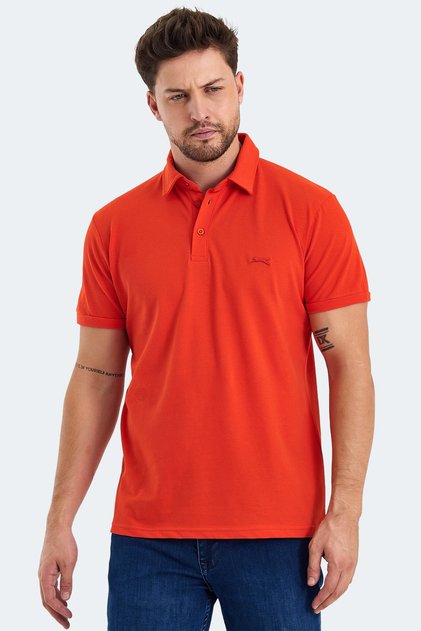 Klasse in Men's Polo Neck Coral T-Shirt