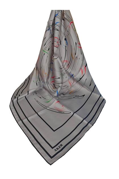 Silk Crepe Satin Scarf 2026 Winter Season 9091701-313