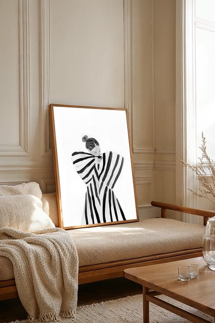 One Piece Wooden Framed Living Room Hall Kitchen Painting Tk2059