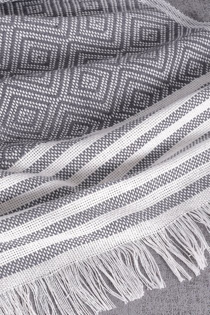 Cotton 310 cm Sofa Cover for Armrests, Sofa Bed Cover with Fringe on the Front, Multi-Purpose Non-Slip