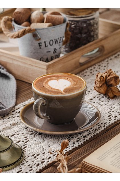 Ceramic coffee cup, Latte coffee cup,Cappuccino coffee cup,Cup and Saucer 220ml