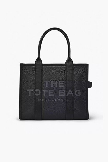 Marc Jacobs Kadın The Leather Large Tote Bag Tote Çanta - Siyah