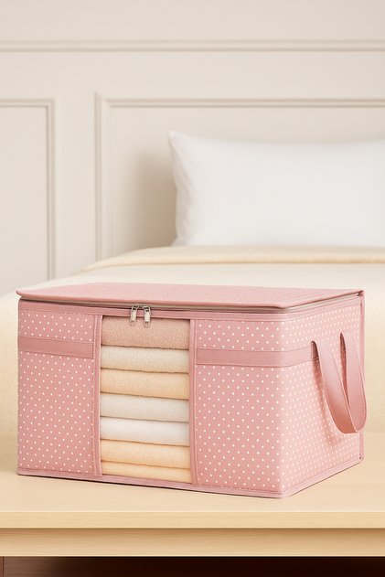 Windowed Sweater & Clothing Store |   45X40X30 cm - Pink Spotted