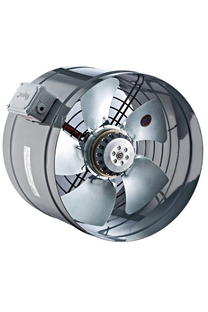 20 cm çap YBA-200-2K-M 2750 D/D 220/230 volt Monofaze Yuvarlak Kanal Tipi Aksiyel Fan
