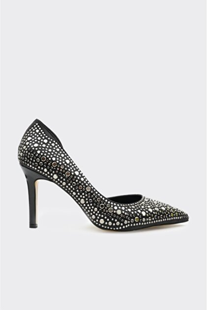 Taşlı Dekolteli Kadın Stiletto