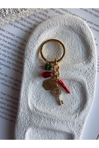 777, Pomegranate, Clover, Red Pepper Detailed Keychain