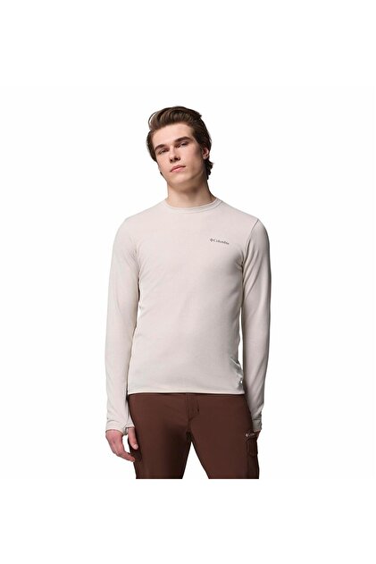 Columbia Tech Trail Utility Warm LS Crew Knit Top, Materiale traspirante, Controllo degli odori, Fori per i pollici, Poliestere riciclato, UPF 50 - da