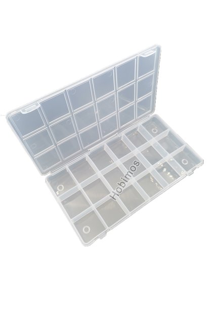 18 Bölmeli Mini Takı ve Aksesuar Kutusu - 19x10x2 cm