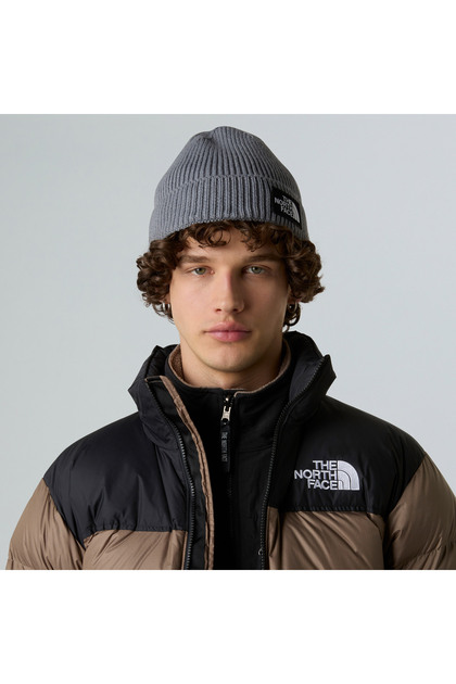 Logo Box Cuffed Unisex Gri Outdoor Bere