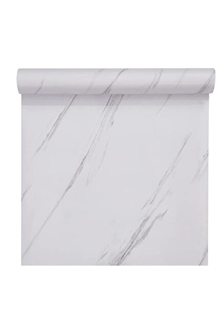 Tapet autoadeziv marmurat, alb, 60 x 300 cm