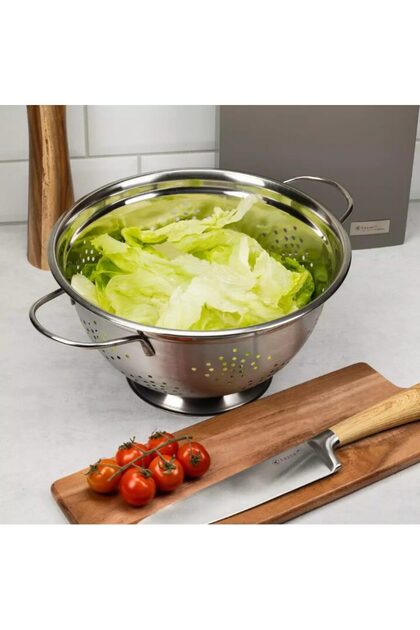 Sita, strecuratoare din inox, cu manere, 28 cm,