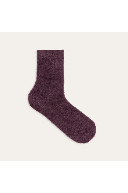 Women's Plum Socket Plush Socks