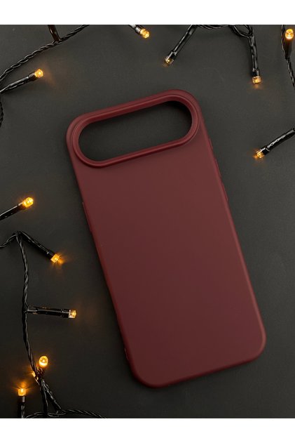 iPhone Air Compatible Simple and Stylish Designed Burgundy Case