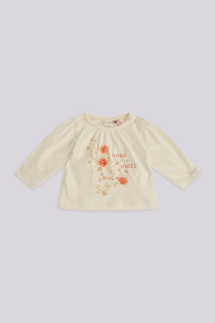 BG Store Kız Bebek Ekru Tshirt