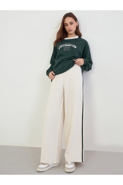 Oversized Longline Sweatshirt and Wide Leg Joggers Co-Ords