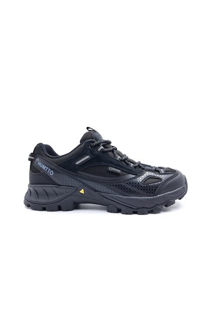 Leather and Textile Men's Black Sports Shoes