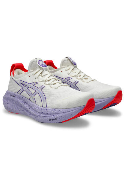 Asics GEL-NIMBUS 27 TOKYO Kadın Bej Mor Koşu Ayakkabısı 1012B913