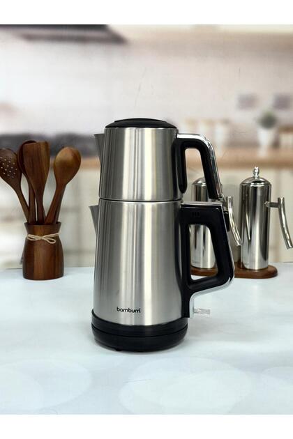 Bambum Teatech Cam Demlikli Çay Makinası Su Isıtıcı Kettle