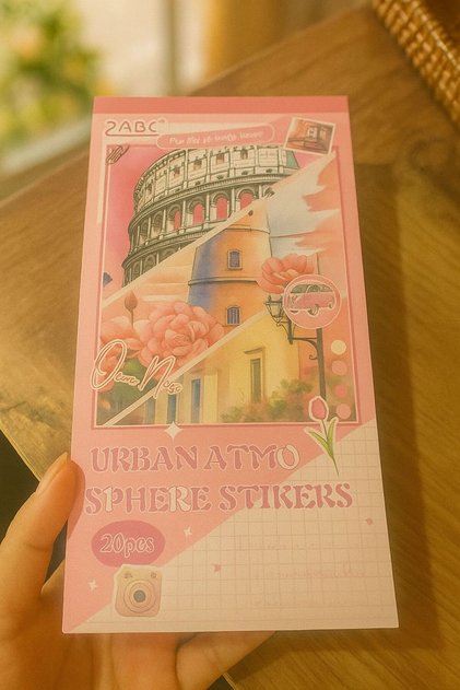 Şehir ve Seyahat Konseptli 20 Sayfa Sticker Seti – Retro Urban-Bullet Journal Etiket