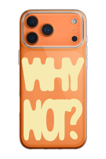Why Not? iPhone 17 Pro/18 Pro Compatible Patterned Transparent Silicone Phone Case