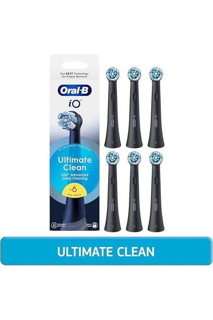 iO Ultimate Clean Siyah Diş Fırçası Yedek Başlığı 6 Adet