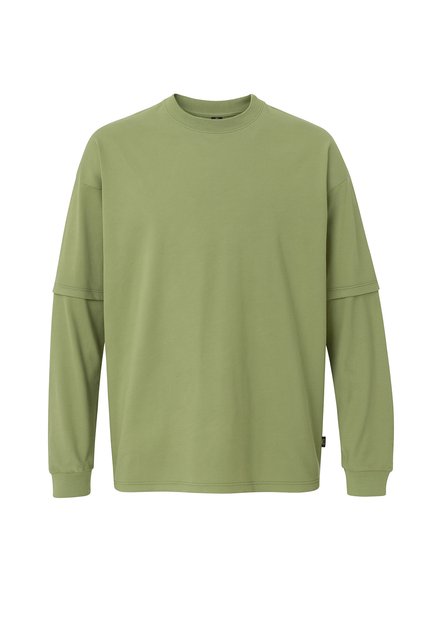 Double sleeve basic Oversized t-shirt