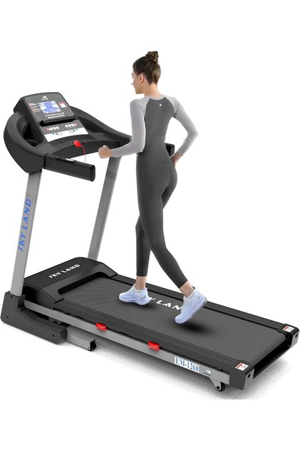 Bluetooth Treadmill EM-1268, 5HP Peak, Auto Incline, Foldable Running Machine Home
