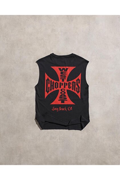 Overdrive West Coast Choppers Iron Cross Muscle Tank Tshirt