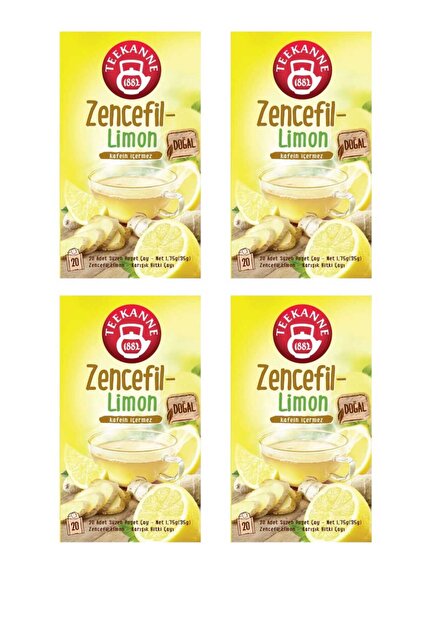 teekanne Zencefil Limon Bitki Çayı 4'lü Ekonomik Paket (4x20 - 80
