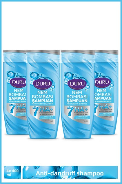 Moisture Bomb Anti-Dandruff Shampoo Effective Against Dandruff for Hair with Dandruff 4X400 ml
