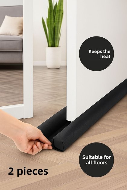 2 Pieces Double-Sided Under-Door Threshold Light Sound Dust Cold Wind Anti-Wind Windbreaker Heat Insulation Sponge