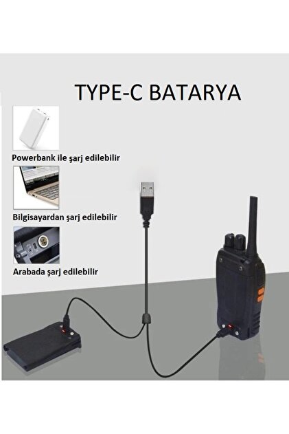 ZASTONE 2 ADET Telsiz Zt-v68 Telsiz TYPE-C BATARYA 2026 MODEL