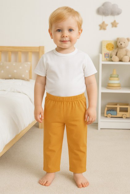 Baby Girl and Boy Pajama Pants Without Booties Basic Sweatpants 100% Cotton Soft Fabric