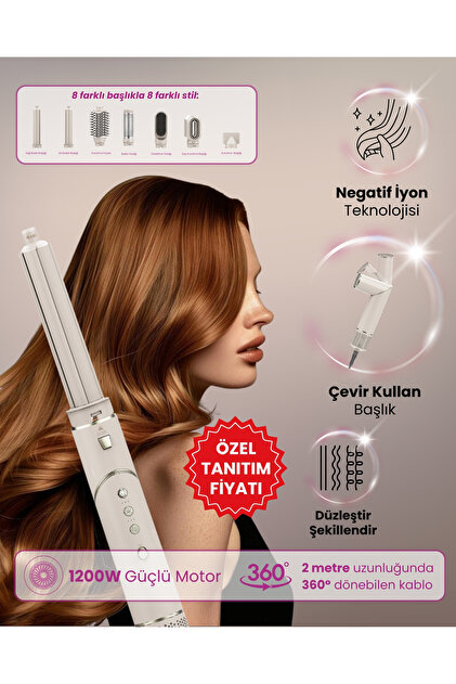Aicoco onAir & ZHIYUN CQ5 セット Mieco Aria 8 In 1 Iyon Özellikli Saç Kurutma Ve Şekillendirme Seti