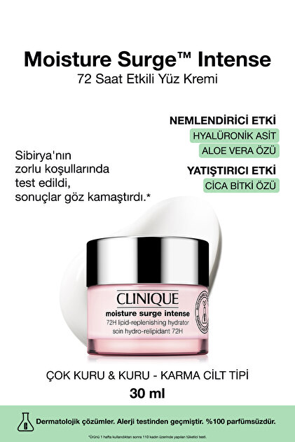 超大人気 CLINIQUE moisture surge intense 72H Clinique Moisture Surge™ Intense 72 Saat Nem Koruma Teknolojili