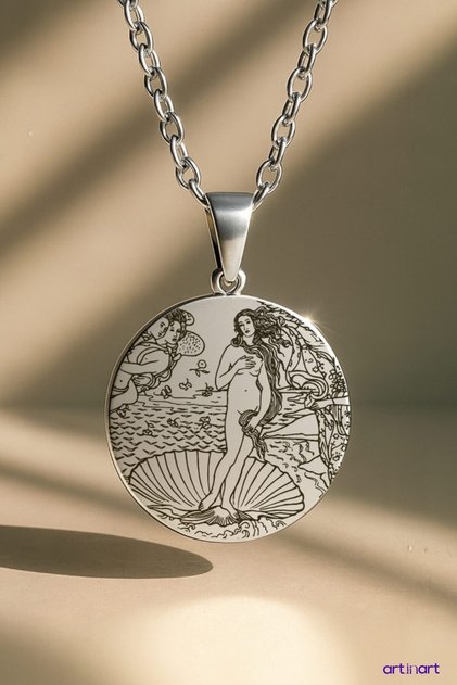 The Birth of Venus (the Birth of Venus) - Sandro Botticelli | 316L Steel Necklace