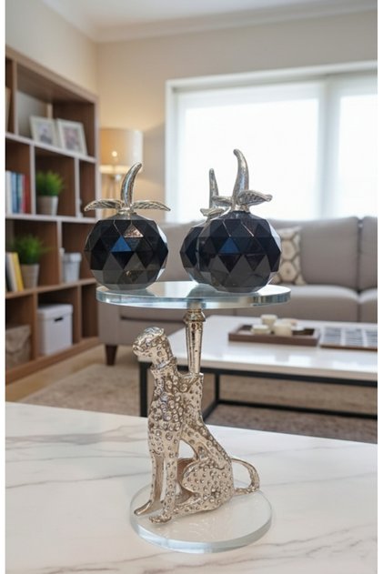 Dekoratif leoparlı 3 lü elma
